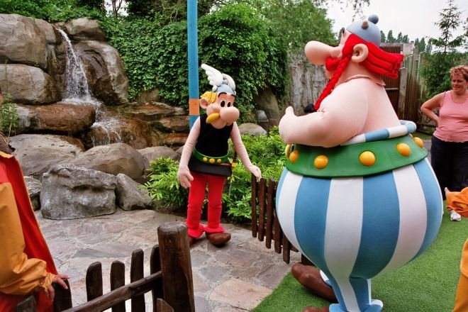 Asterix trifft seinen Freund Obelix